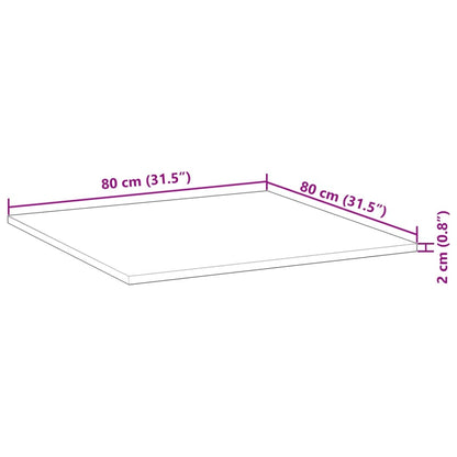 Tischplatte Quadratisch 80x80x2 cm Massivholz Akazie