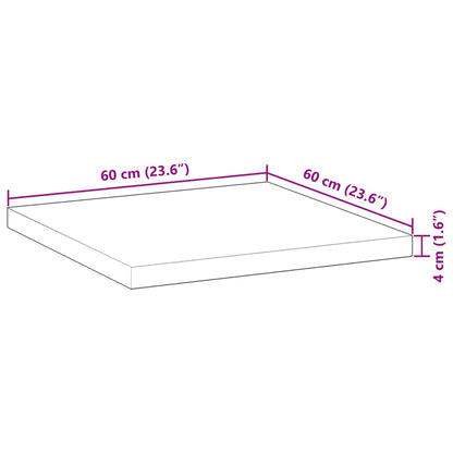 Tischplatte Quadratisch 60x60x4 cm Massivholz Akazie