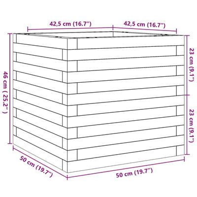 Pflanzkübel 50x50x46 cm Massivholz Douglasie