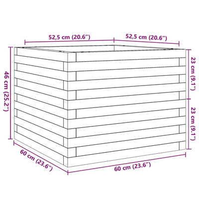 Pflanzkübel 60x60x46 cm Massivholz Douglasie