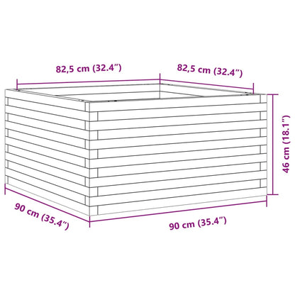 Pflanzkübel 90x90x46 cm Massivholz Douglasie