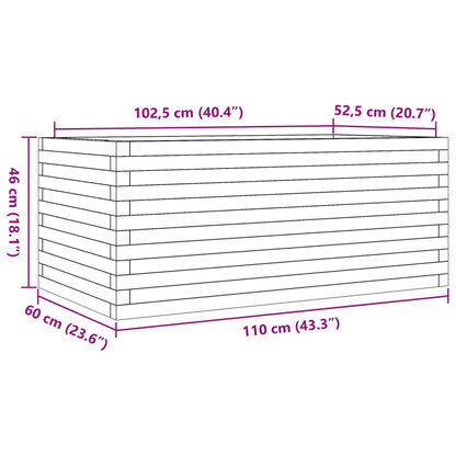 Pflanzkübel 110x60x46 cm Massivholz Douglasie