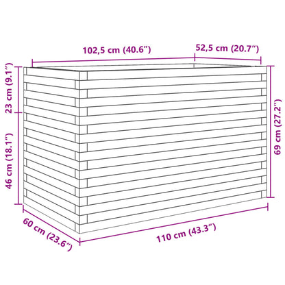 Pflanzkübel 110x60x68,5 cm Kiefernholz Imprägniert