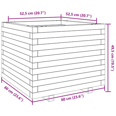 Pflanzkübel 60x60x49,5 cm Kiefernholz Imprägniert