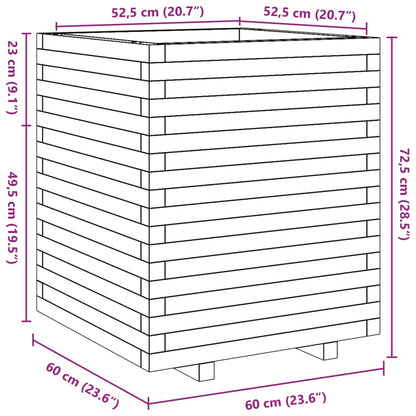 Pflanzkübel 60x60x72,5 cm Kiefernholz Imprägniert