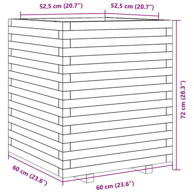 Pflanzkübel 60x60x72 cm Massivholz Douglasie