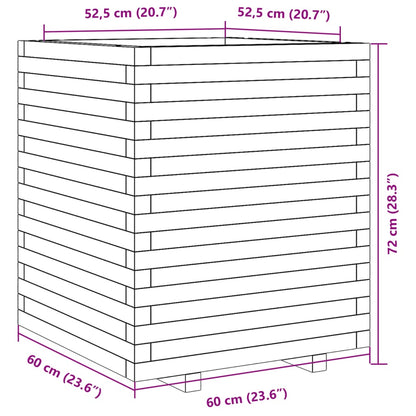 Pflanzkübel 60x60x72 cm Kiefernholz Imprägniert