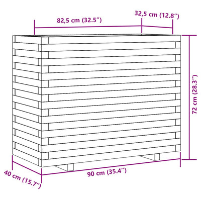 Pflanzkübel 90x40x72 cm Kiefernholz Imprägniert