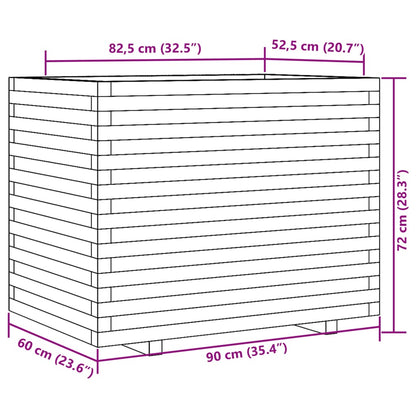 Pflanzkübel 90x60x72 cm Massivholz Douglasie