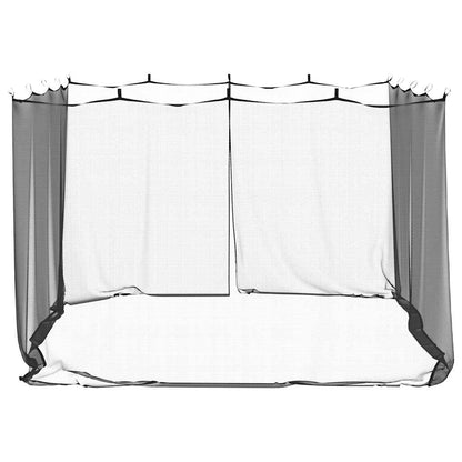 Moskitonetz für den Außenbereich, 220 Maschen, Schwarz, 300 x 300 x 200 cm