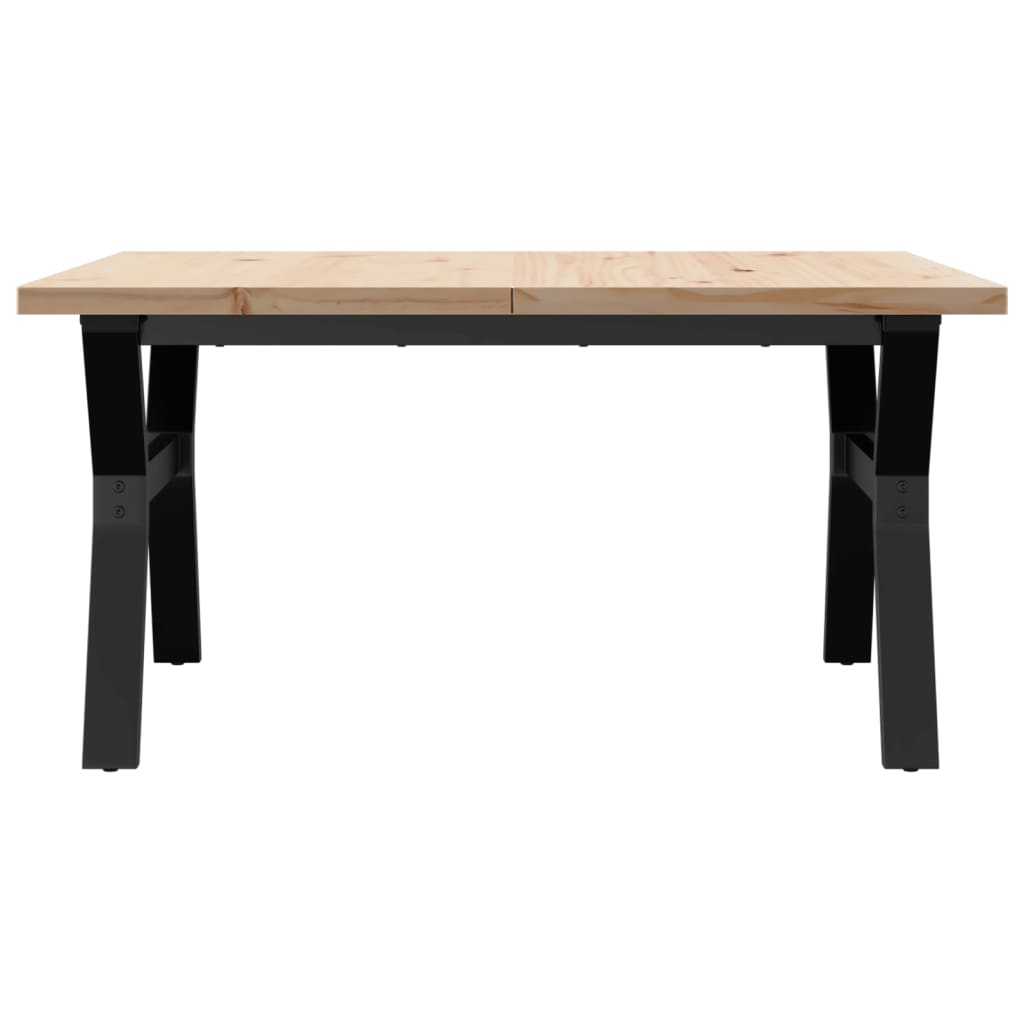 Couchtisch Y-Gestell 90x90x45,5cm Massivholz Kiefer & Gusseisen