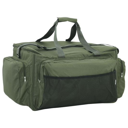 Borsa da pesca, impermeabile, tessuto Oxford verde scuro