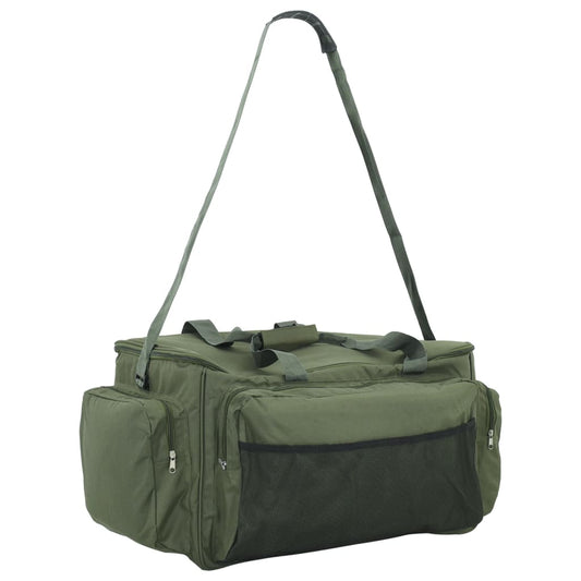 Borsa da pesca, impermeabile, tessuto Oxford verde scuro