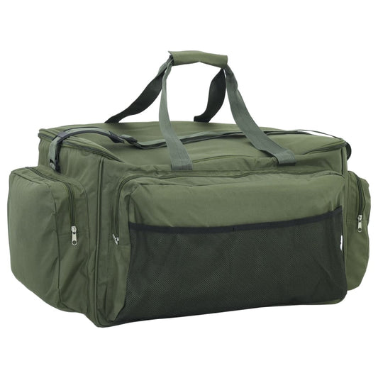 Borsa da pesca, impermeabile, tessuto Oxford verde scuro