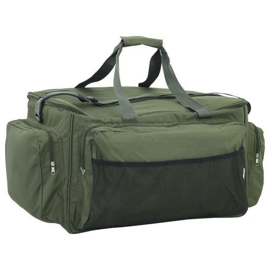 Borsa da pesca, impermeabile, tessuto Oxford verde scuro