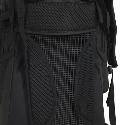 Wanderrucksack Schwarz 100 L Oxford-Gewebe