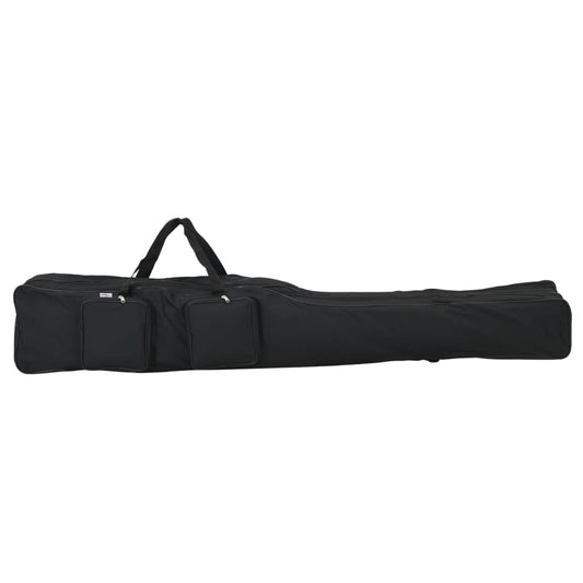 Borsa portacanna da pesca, nera, 150 cm, tessuto Oxford
