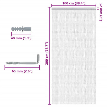 Türvorhang aus Ketten 100x200 cm Aluminium