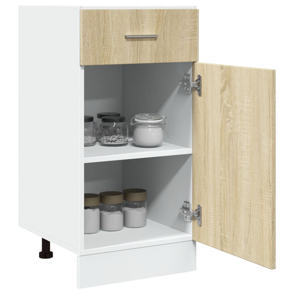 Schubunterschrank Sonoma-Eiche 40x46x81,5 cm Holzwerkstoff