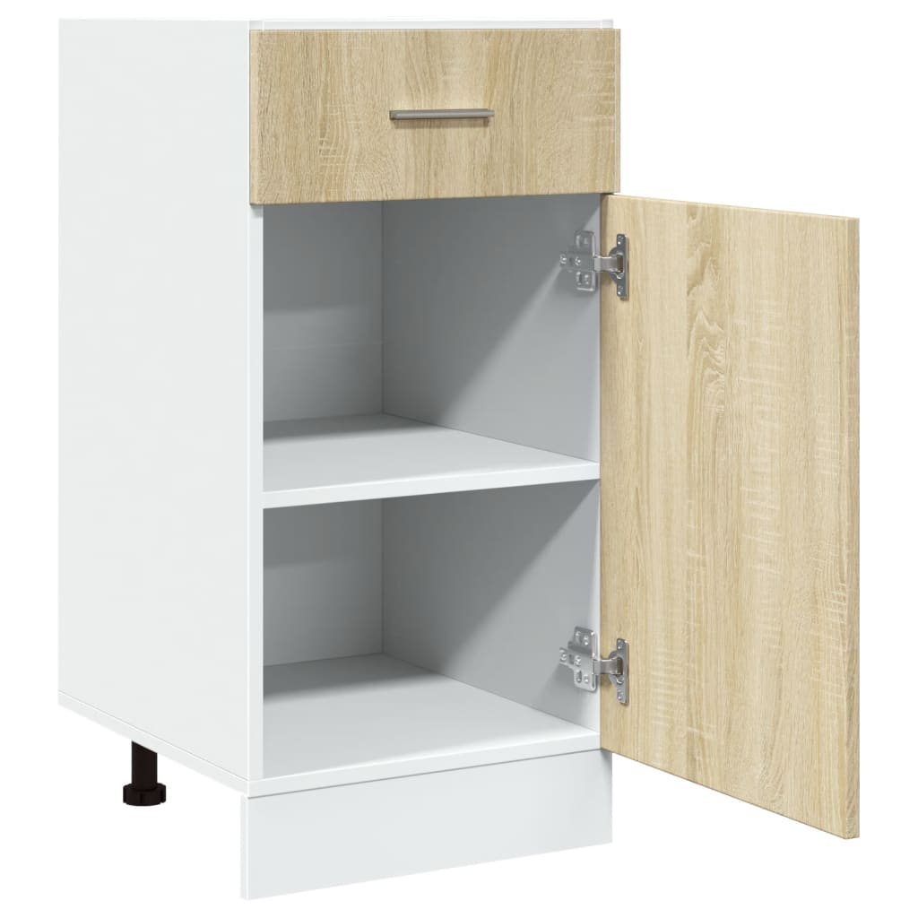 Schubunterschrank Sonoma-Eiche 40x46x81,5 cm Holzwerkstoff