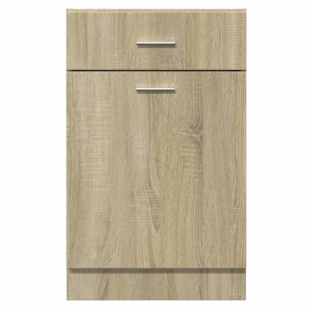 Schubunterschrank Sonoma-Eiche 50x46x81,5 cm Holzwerkstoff