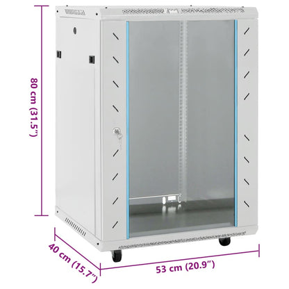 15U Netzwerkschrank auf Rollen 19" IP20 53x40x80 cm