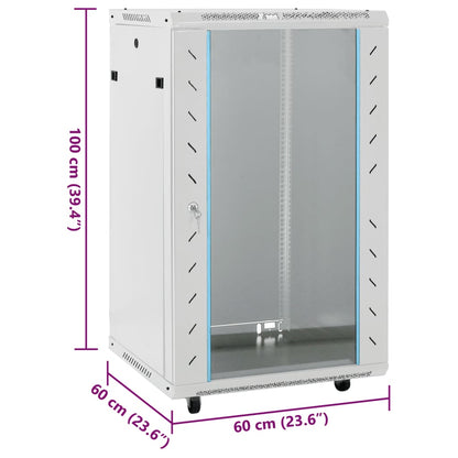 18U Netzwerkschrank auf Rollen 19" IP20 60x60x100 cm