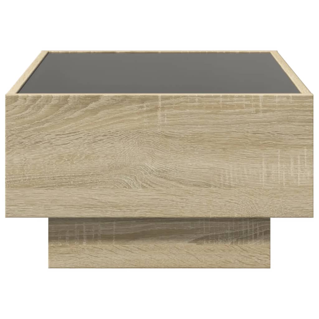 LED-Couchtisch Sonoma Eiche 70x50x30 cm Holzwerkstoff