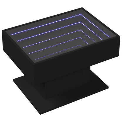 LED-Couchtisch Schwarz 70x50x45 cm Holzwerkstoff