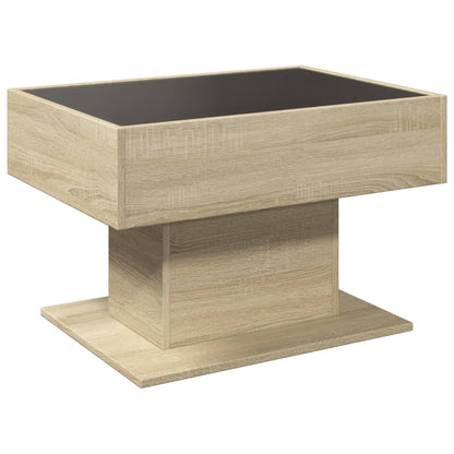 LED-Couchtisch Sonoma Eiche 70x50x45 cm Holzwerkstoff