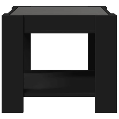 LED-Couchtisch Schwarz 53x53x45 cm Holzwerkstoff