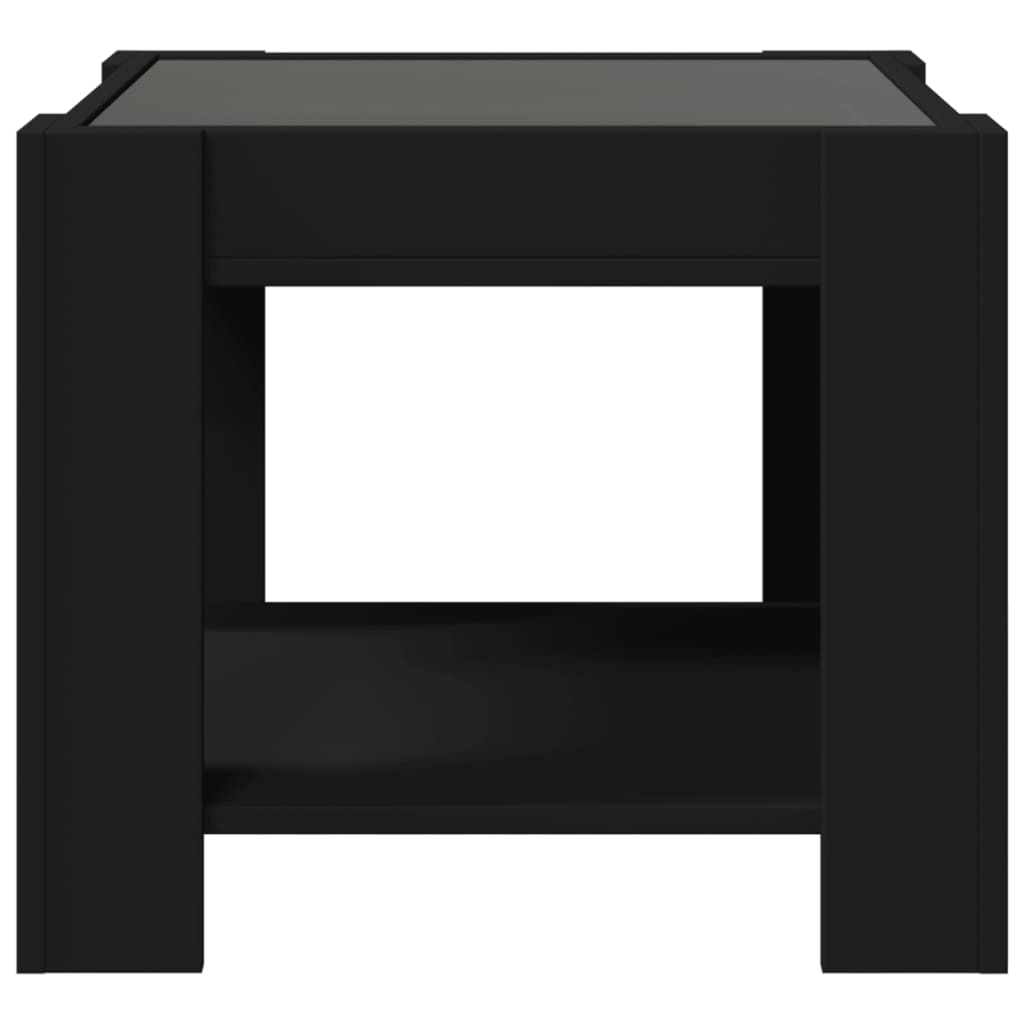 LED-Couchtisch Schwarz 53x53x45 cm Holzwerkstoff