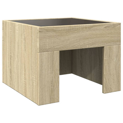 Couchtisch mit Infinity-LED Sonoma-Eiche 40x40x30 cm