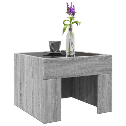 Couchtisch mit Infinity-LED Grau Sonoma 40x40x30 cm