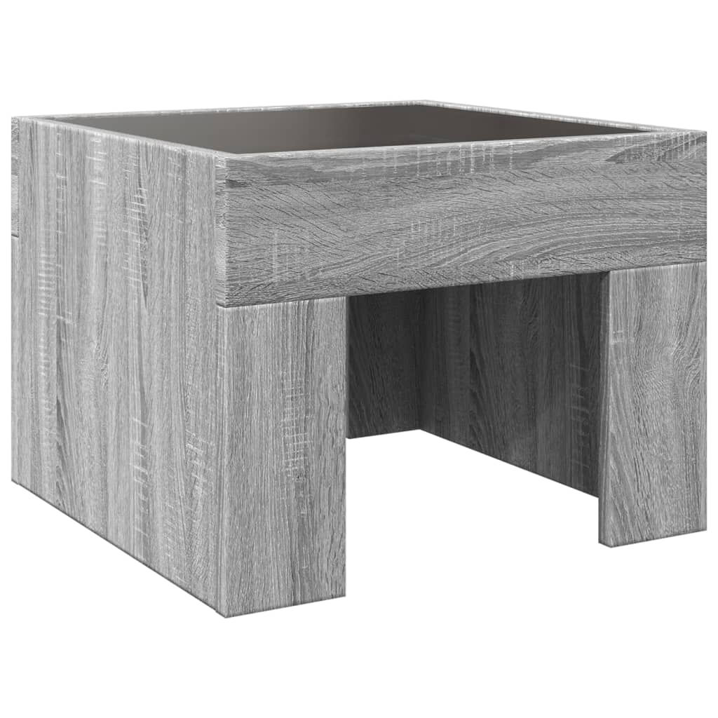 Couchtisch mit Infinity-LED Grau Sonoma 40x40x30 cm