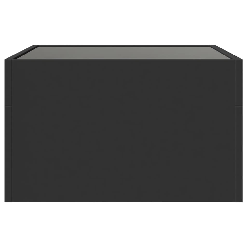 Couchtisch mit Infinity-LED Schwarz 50x50x30 cm