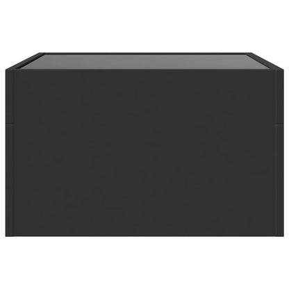 Couchtisch mit Infinity-LED Schwarz 50x50x30 cm