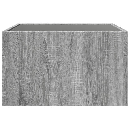 Couchtisch mit Infinity-LED Grau Sonoma 50x50x30 cm