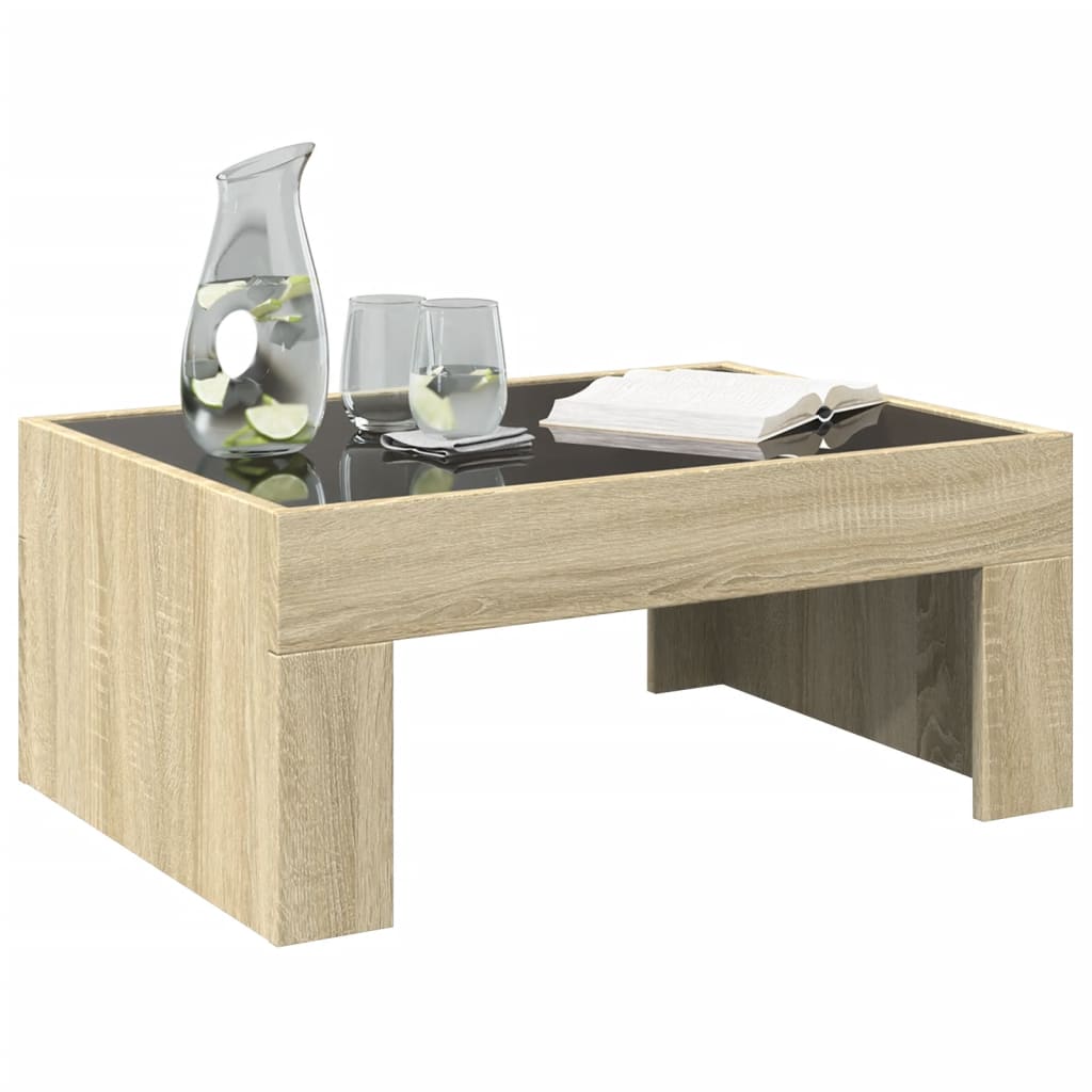 Couchtisch mit Infinity-LED Sonoma-Eiche 70x50x30 cm