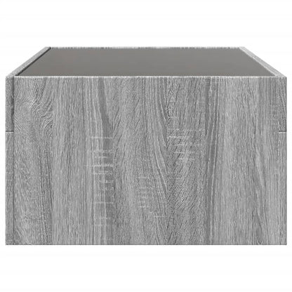 Couchtisch mit Infinity-LED Grau Sonoma 90x50x30 cm