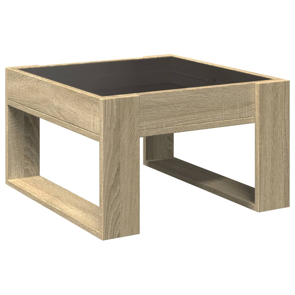 Couchtisch mit Infinity-LED Sonoma-Eiche 50x53x30 cm