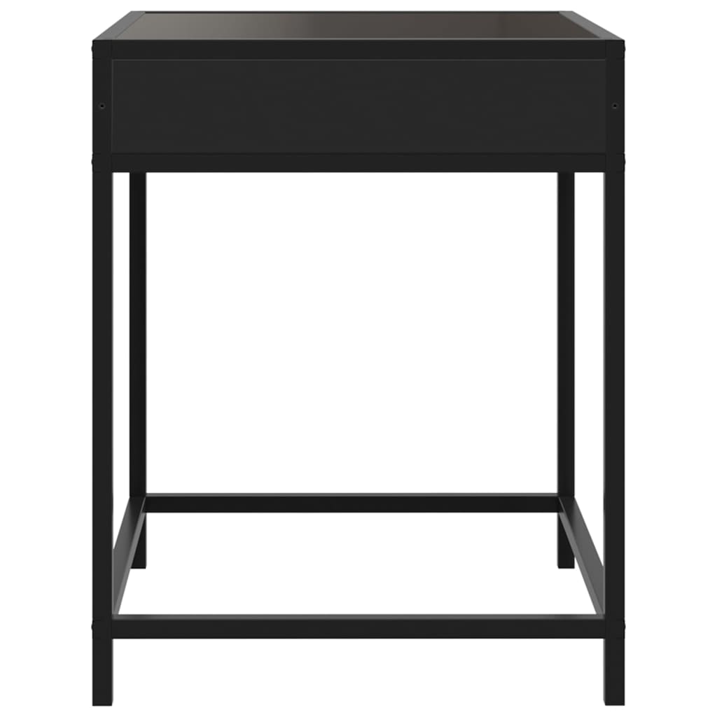 Couchtisch mit Infinity-LED Schwarz 40x40x51 cm