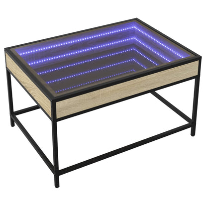 Couchtisch mit Infinity-LED Sonoma-Eiche 70x50x41 cm