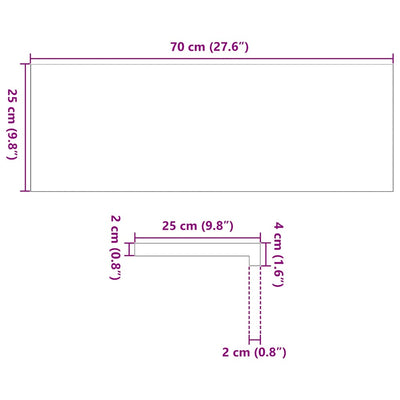 Treppenstufen 4 Stk. Unbehandelt 70x25x2 cm Massivholz Eiche