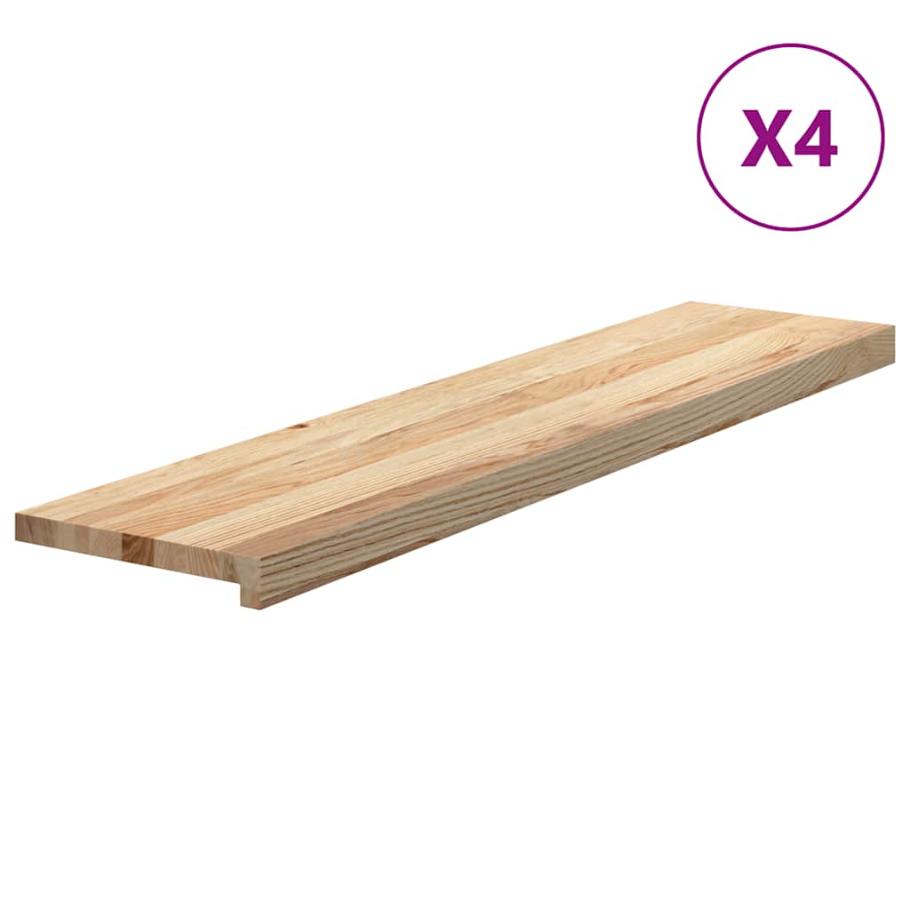 Treppenstufen 4 Stk. Unbehandelt 110x25x2 cm Massivholz Eiche