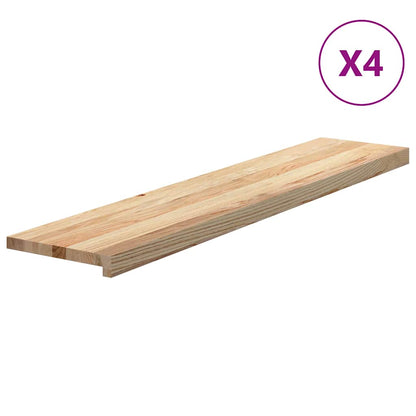 Treppenstufen 4 Stk. Unbehandelt 120x25x2 cm Massivholz Eiche