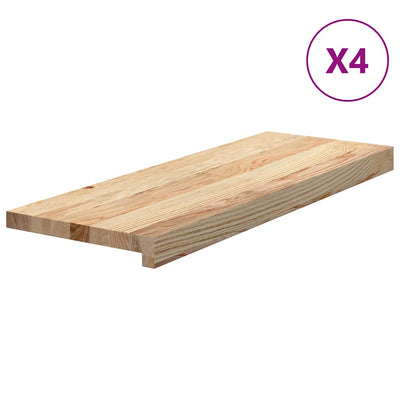 Treppenstufen 4 Stk. Unbehandelt 70x30x2 cm Massivholz Eiche