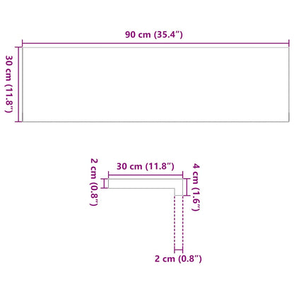 Treppenstufen 4 Stk. Unbehandelt 90x30x2 cm Massivholz Eiche