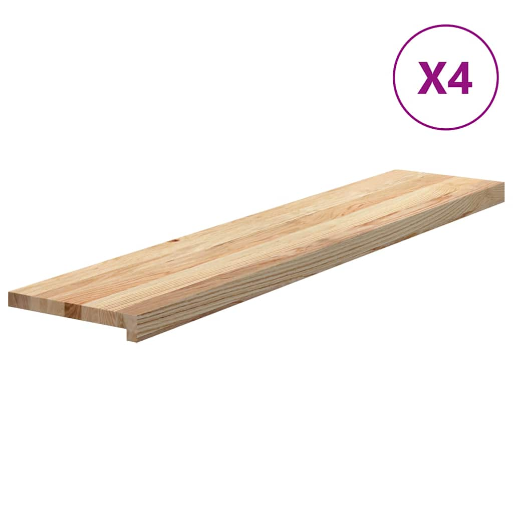 Treppenstufen 4 Stk. Unbehandelt 120x30x2 cm Massivholz Eiche