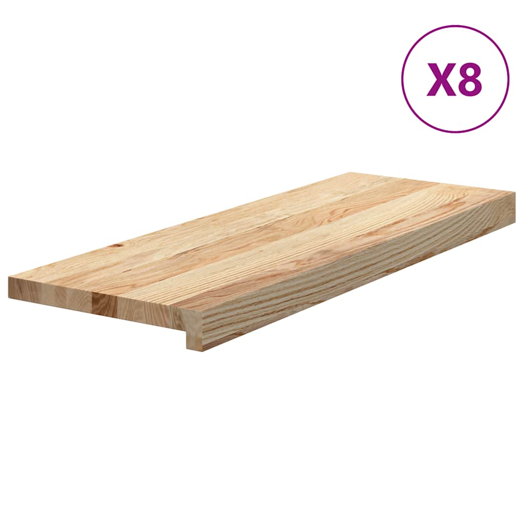 Treppenstufen 8 Stk. Unbehandelt 70x25x2 cm Massivholz Eiche